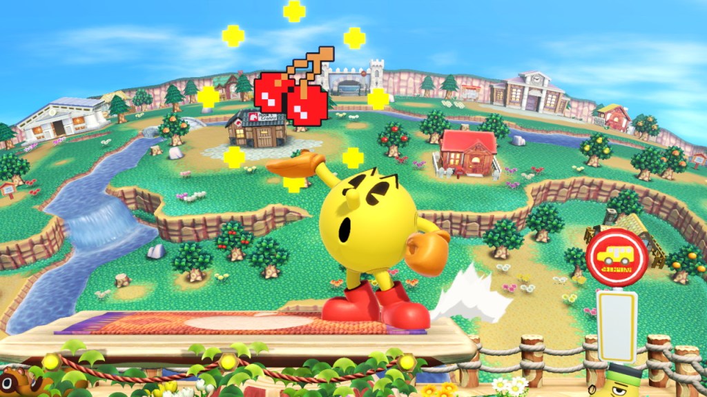 Pac-Man amiibo using his cherry.