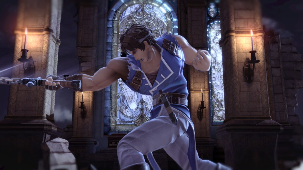 Richter amiibo using Forward Tilt